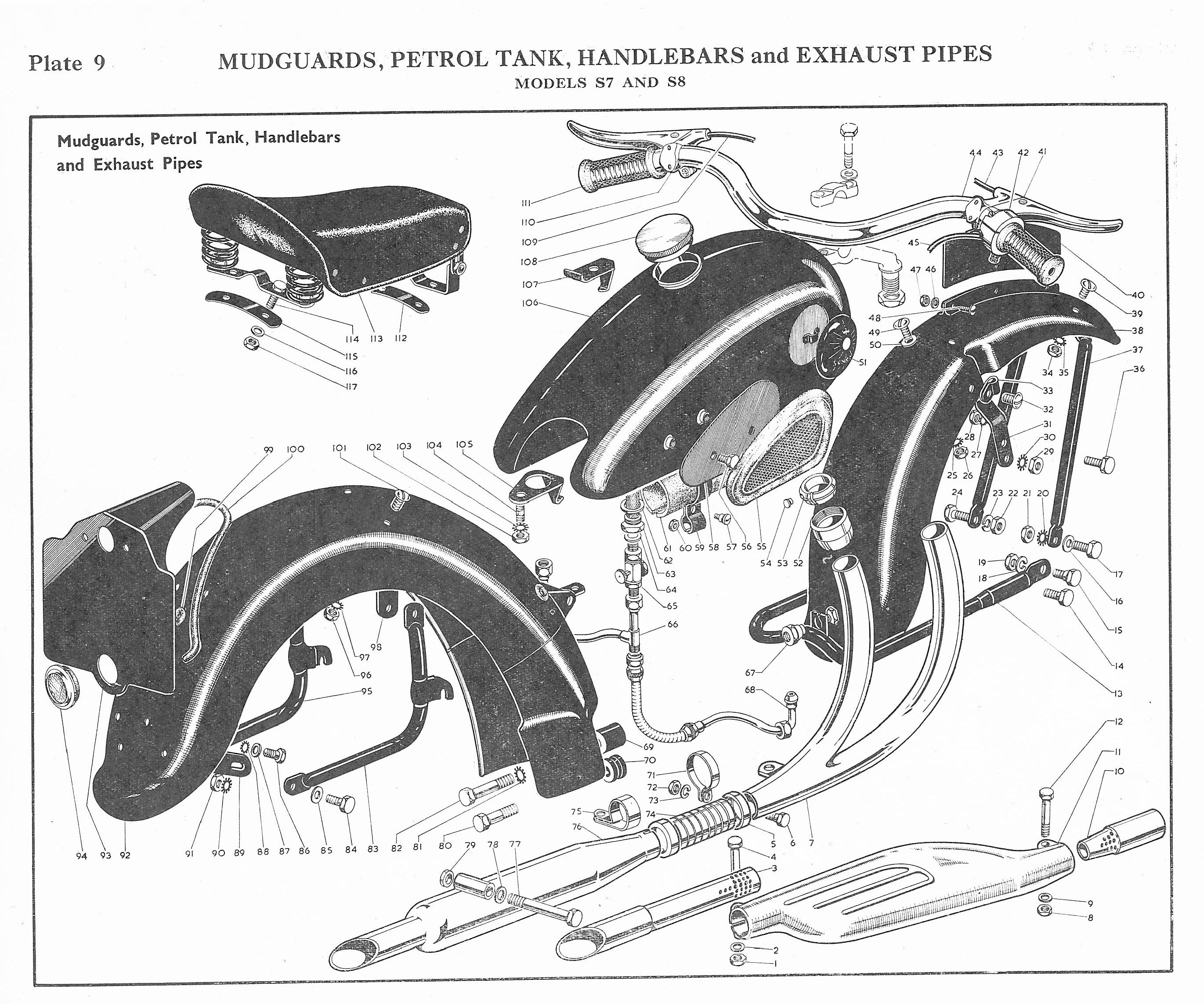 Plate 9 Mudguards and Exhaust – Stewart Engineering